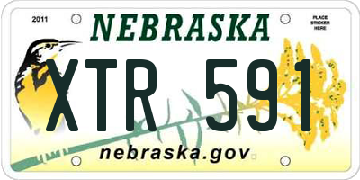 NE license plate XTR591