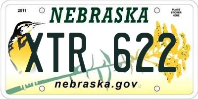 NE license plate XTR622
