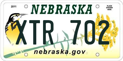 NE license plate XTR702