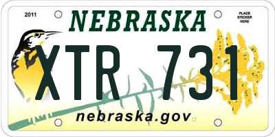 NE license plate XTR731