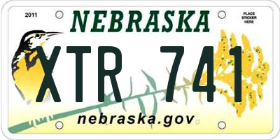 NE license plate XTR741