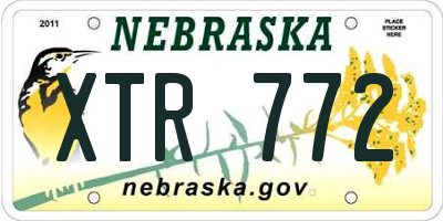 NE license plate XTR772