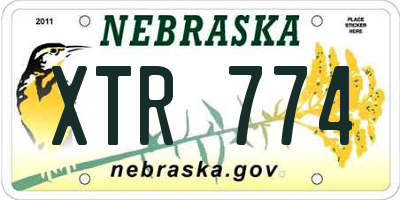 NE license plate XTR774
