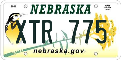NE license plate XTR775