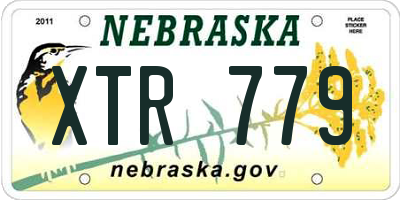 NE license plate XTR779