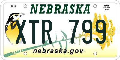 NE license plate XTR799