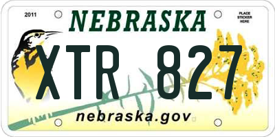 NE license plate XTR827