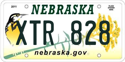 NE license plate XTR828