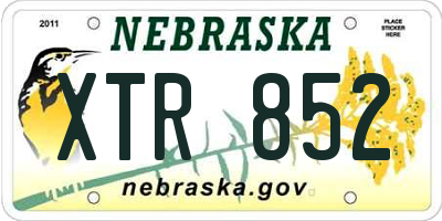 NE license plate XTR852