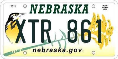 NE license plate XTR861