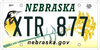 NE license plate XTR877