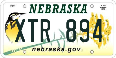 NE license plate XTR894