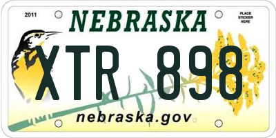 NE license plate XTR898