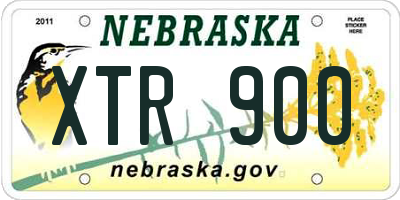NE license plate XTR900