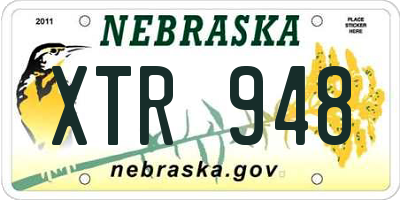 NE license plate XTR948