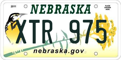 NE license plate XTR975