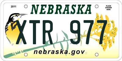 NE license plate XTR977