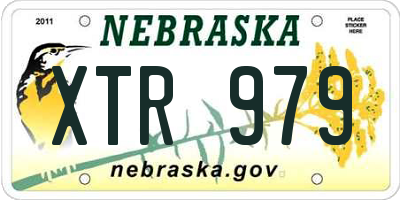 NE license plate XTR979