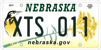 NE license plate XTS011
