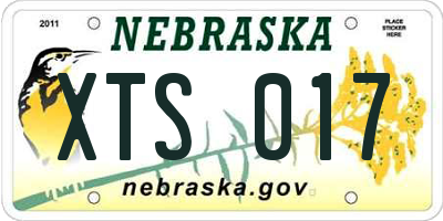 NE license plate XTS017