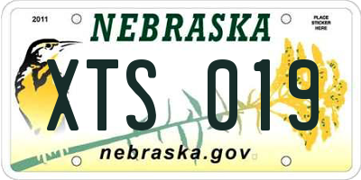 NE license plate XTS019