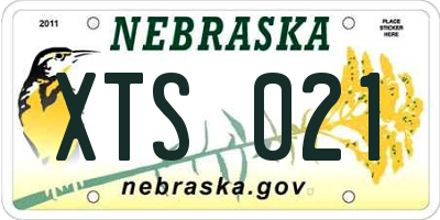 NE license plate XTS021