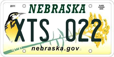 NE license plate XTS022