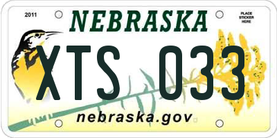 NE license plate XTS033