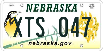 NE license plate XTS047