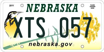 NE license plate XTS057
