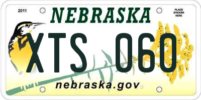 NE license plate XTS060