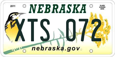 NE license plate XTS072