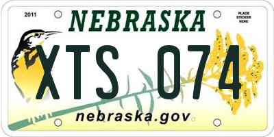 NE license plate XTS074