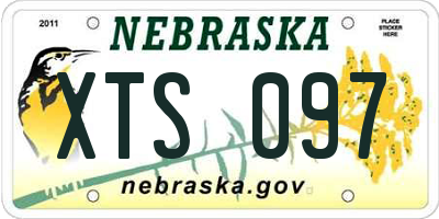 NE license plate XTS097