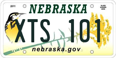 NE license plate XTS101
