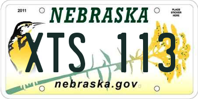 NE license plate XTS113