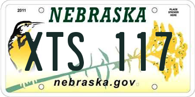 NE license plate XTS117
