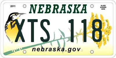 NE license plate XTS118