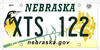 NE license plate XTS122