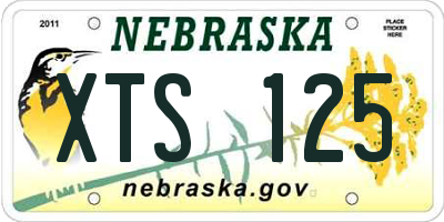 NE license plate XTS125