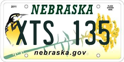 NE license plate XTS135