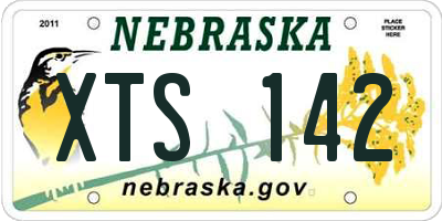 NE license plate XTS142