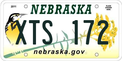 NE license plate XTS172