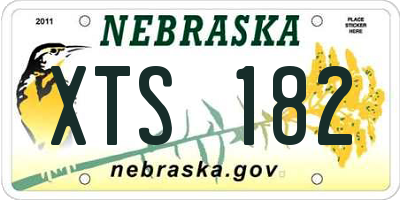 NE license plate XTS182