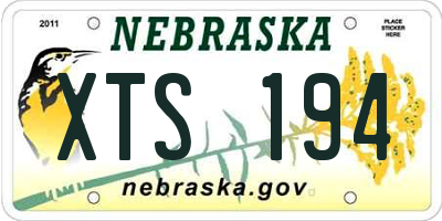 NE license plate XTS194