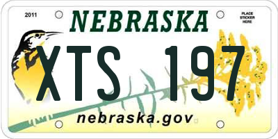 NE license plate XTS197
