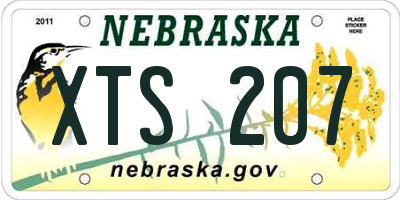 NE license plate XTS207