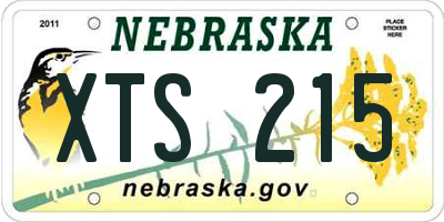 NE license plate XTS215