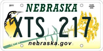 NE license plate XTS217