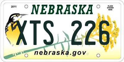 NE license plate XTS226
